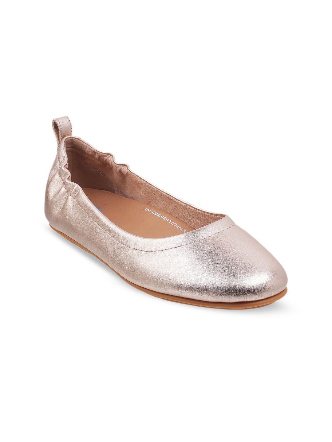 fitflop women gold-toned ballerinas flats