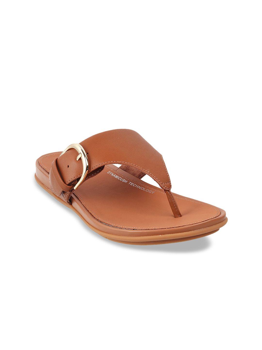 fitflop women tan leather open toe flats