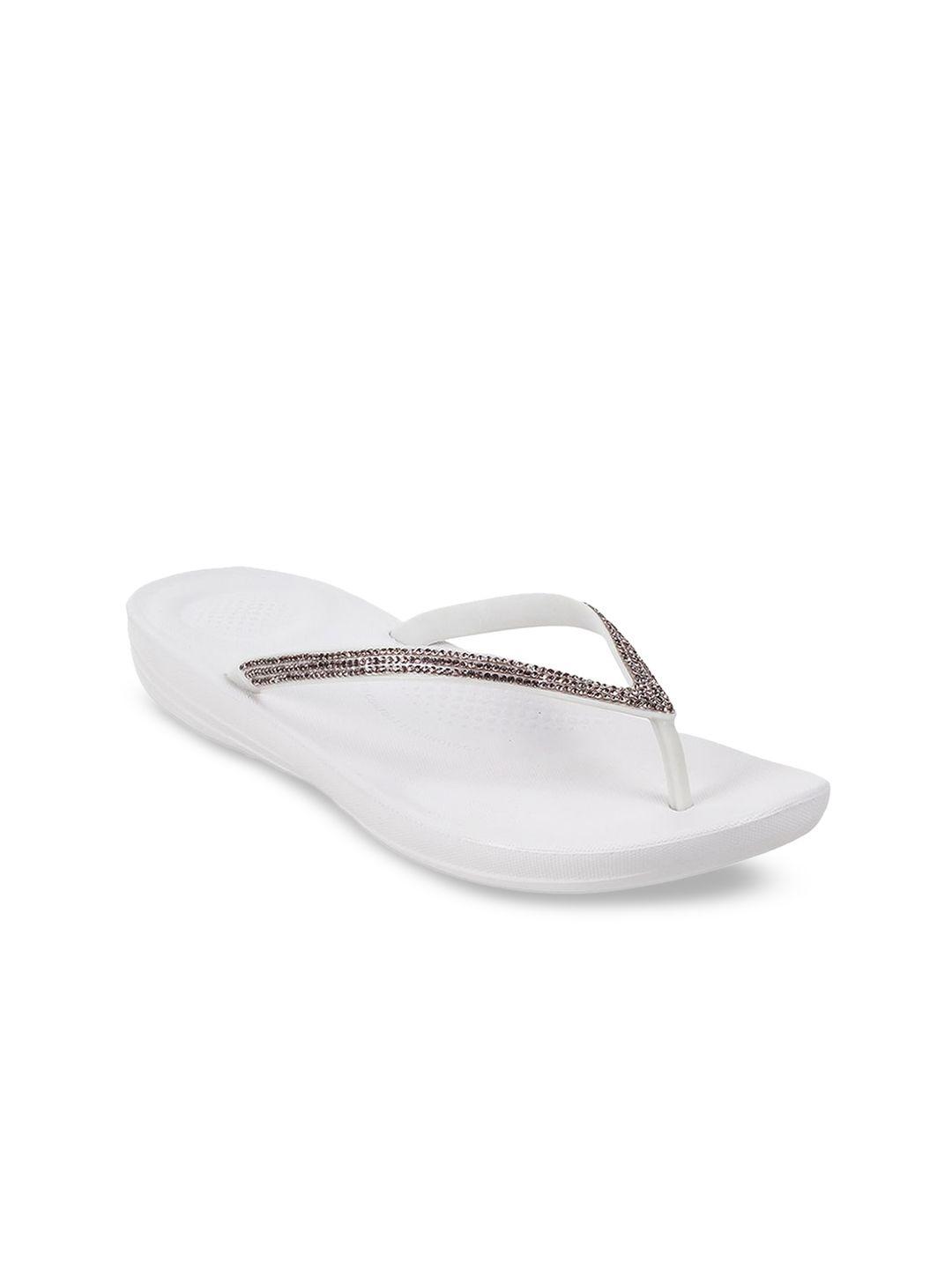 fitflop women white embellished flats