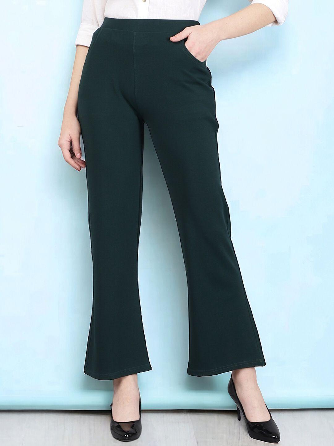 fithub women flared high-rise trousers