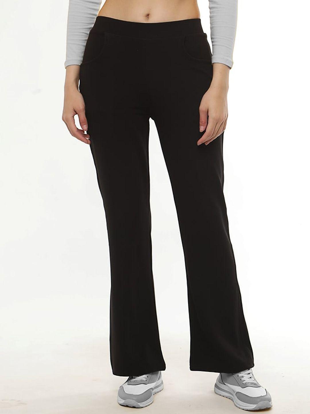 fithub women flared high-rise trousers