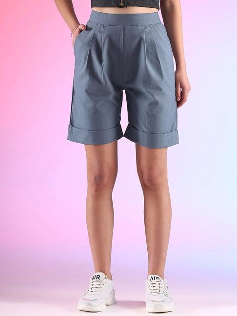 fithub blue relaxed fit shorts