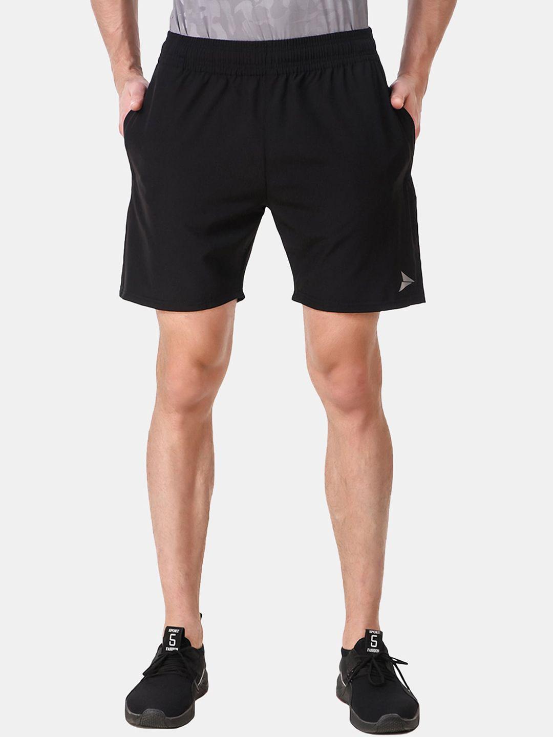 fitinc men black slim fit rapid dry running sports shorts