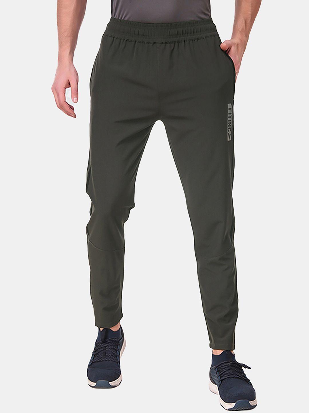 fitinc men grey solid dryfit light weight track pant