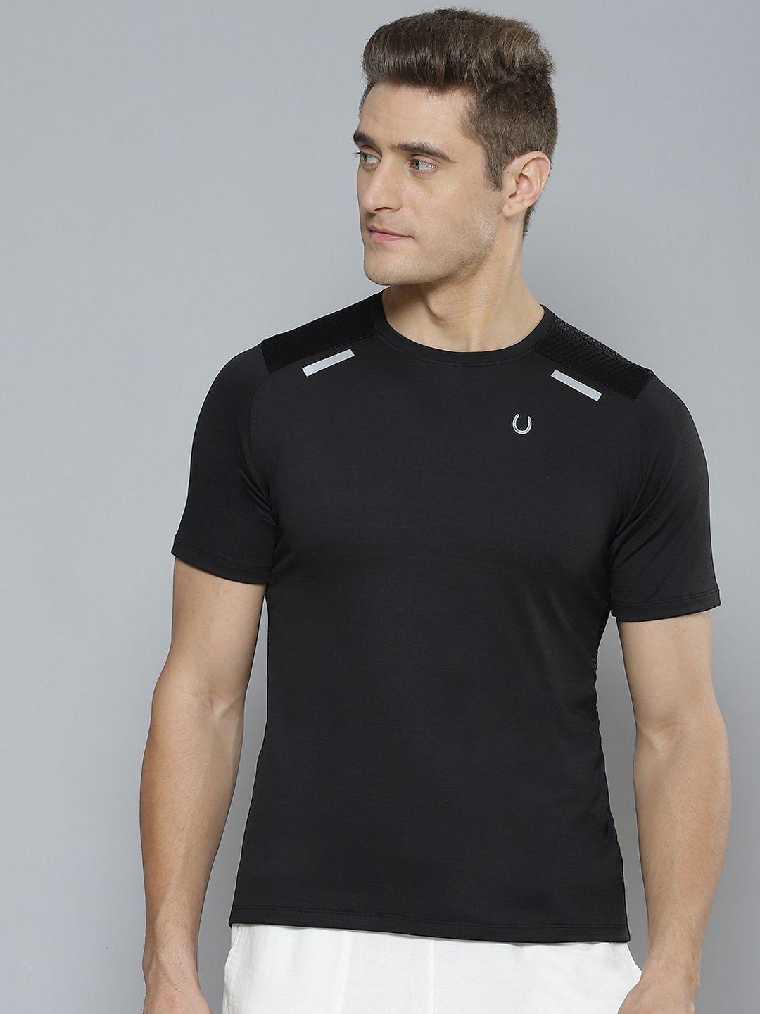 fitkin men black anti odour gym t-shirt