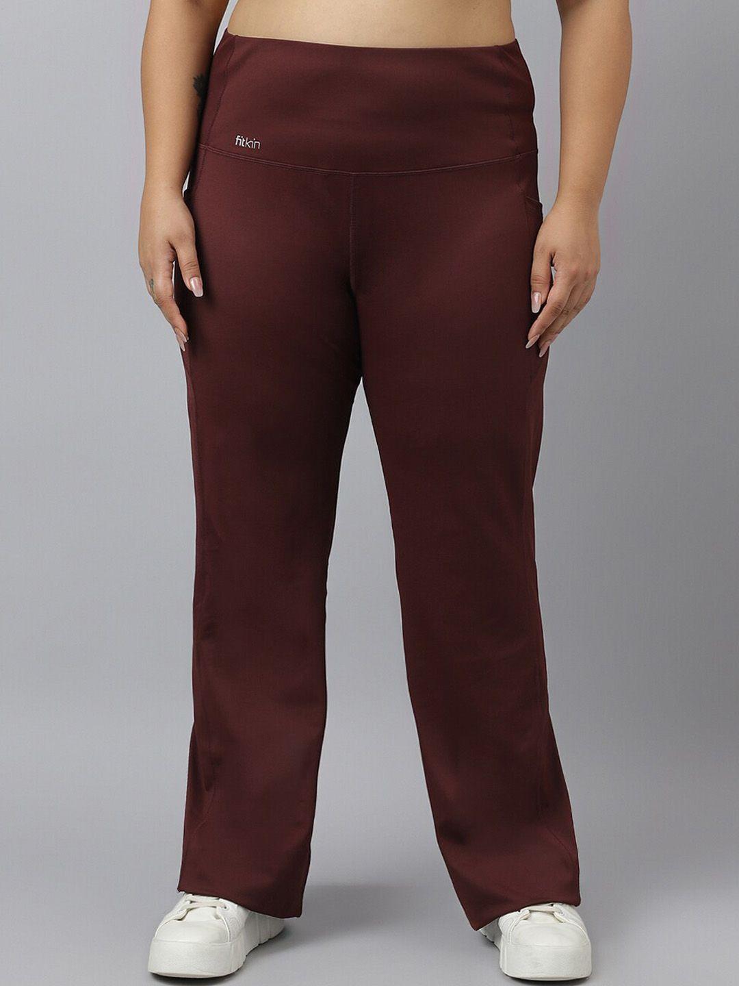 fitkin plus size active track gym bootcut flare track pants