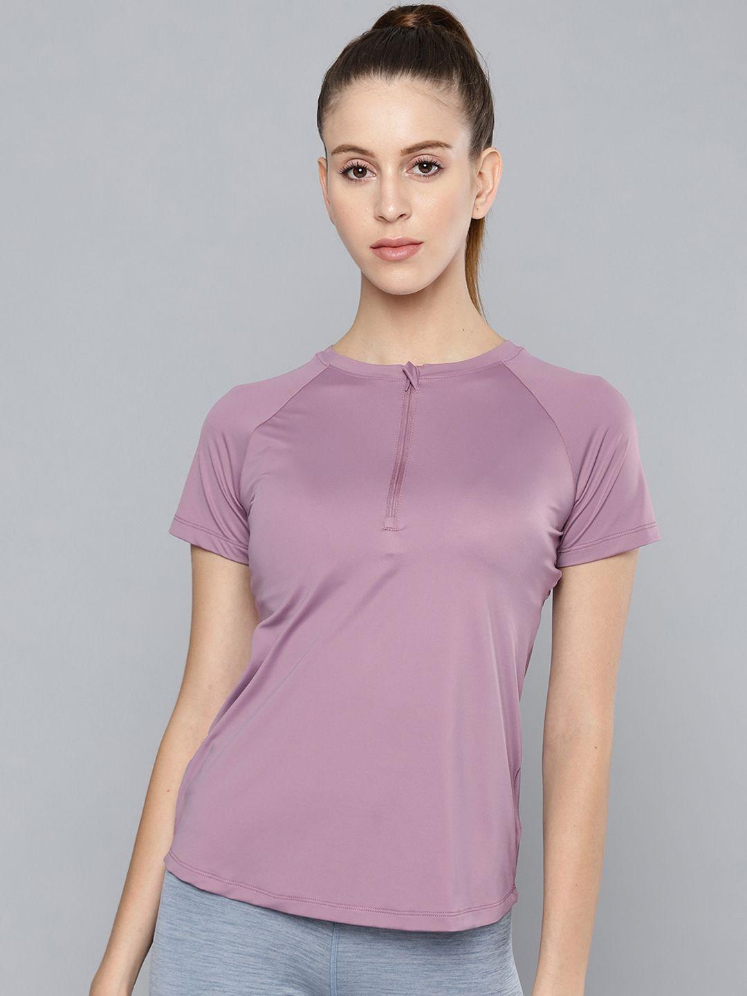 fitkin women lavender slim fit t-shirt