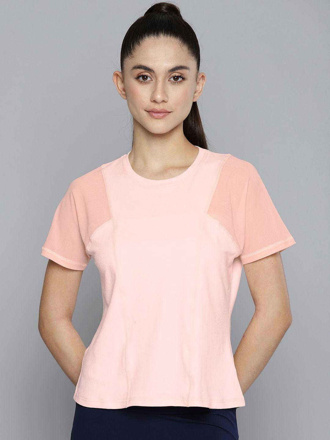 fitkin women pink anti odour running t-shirt