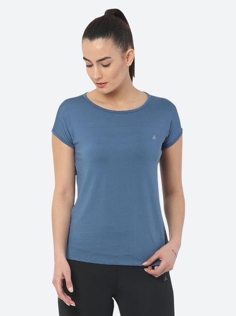 fitleasure blue regular fit t-shirt
