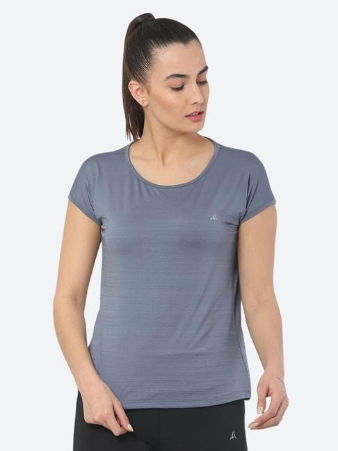 fitleasure light grey regular fit t-shirt