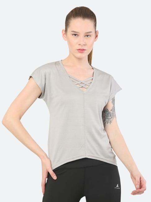 fitleasure grey regular fit top