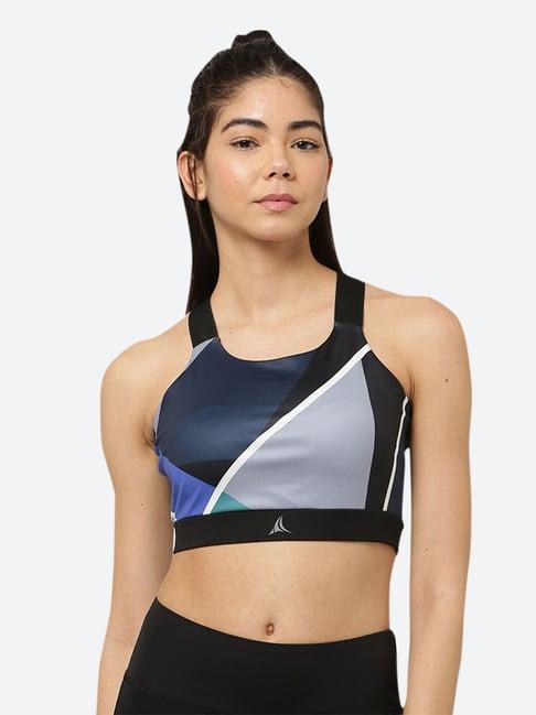 fitleasure multicolored non wired padded sports bra