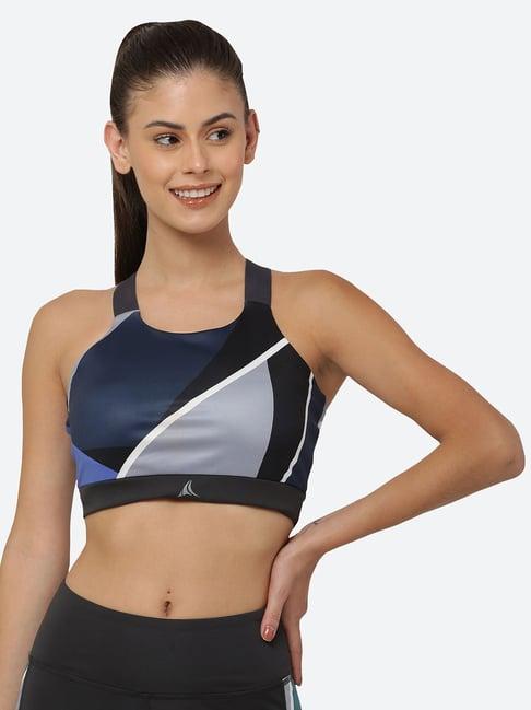 fitleasure multicolored non wired padded sports bra