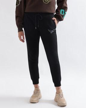 fitted joggers with embellishment