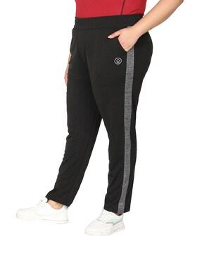 fitted track pants with elasticated waistband