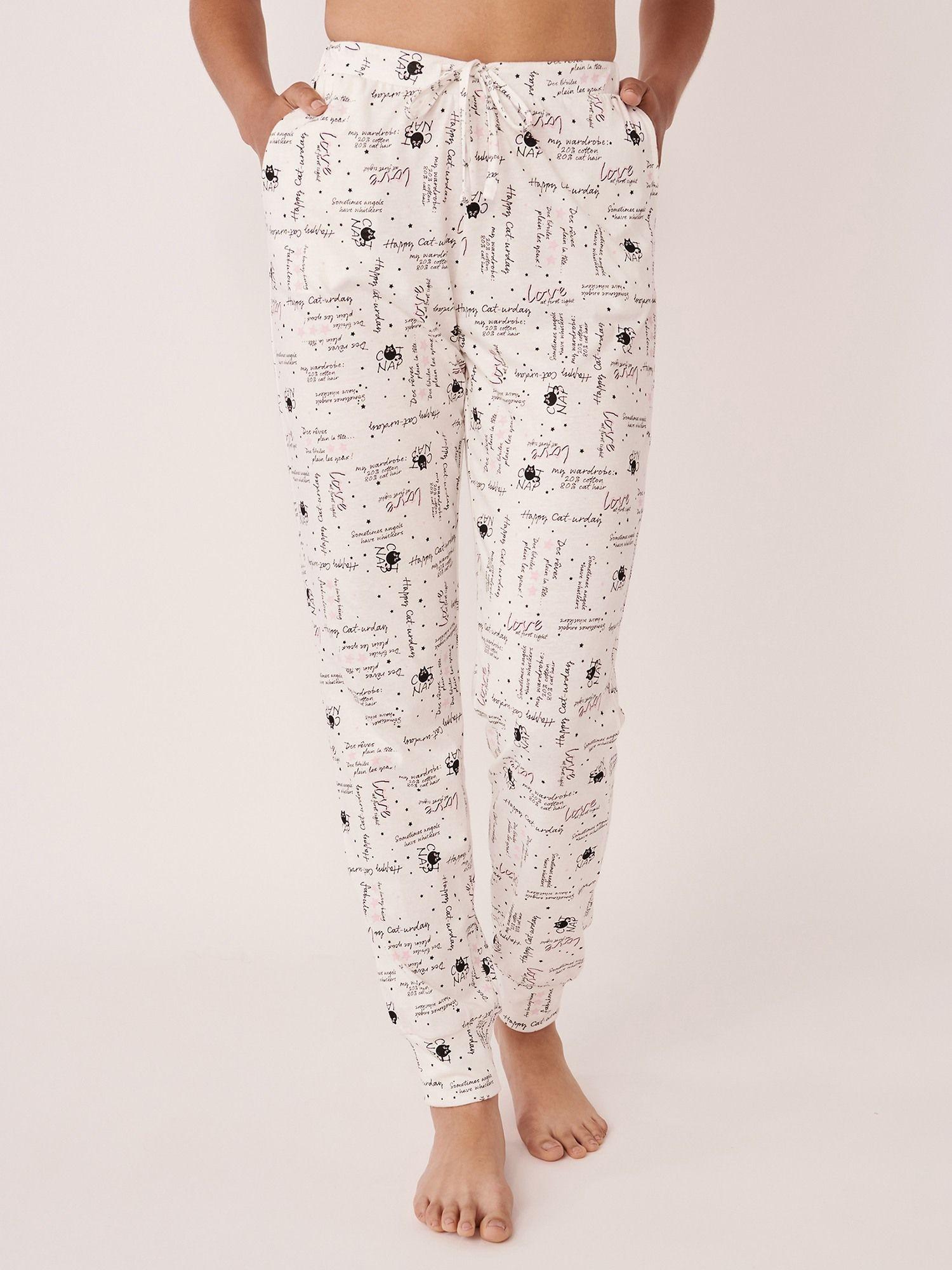 fitted cotton pyjama pants