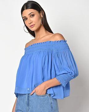 fitted off-shoulder top