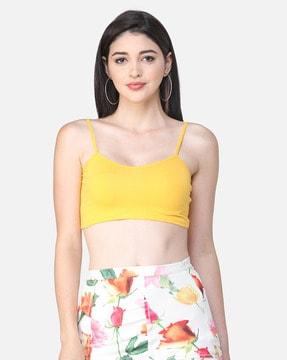 fitted strappy crop top