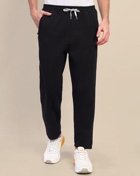 fitted sweat pants with drawstrings