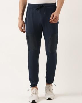 fitted track pants with drawstrings