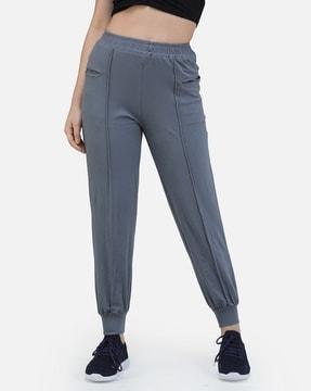 fitted track pants with elasticated waist