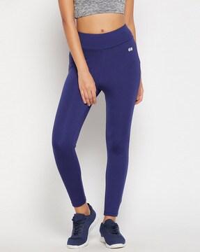 fitted track pants with elasticated waist