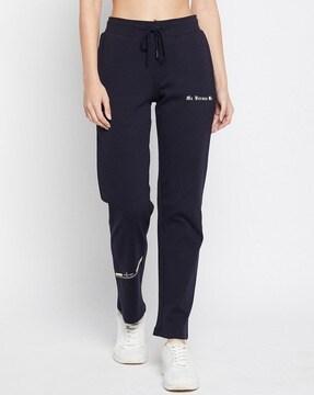 fitted track pants with insert pockets