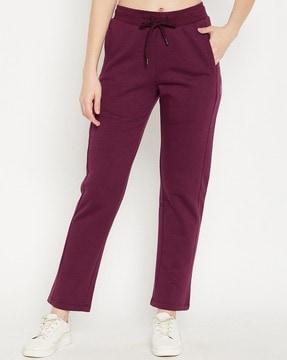 fitted track pants with insert pockets