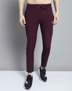 fitted track pants with insert pockets