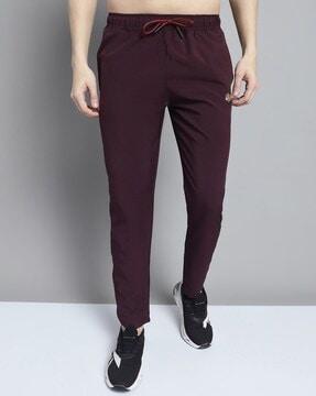 fitted track pants with insert pockets