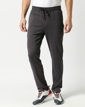 fitted track pants with pockets