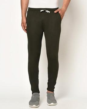 fitted track pants with slip pockets