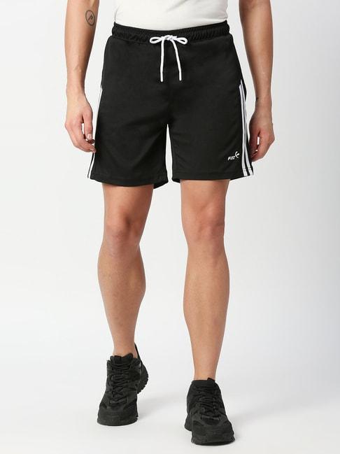 fitz-black-slim-fit-striped-shorts