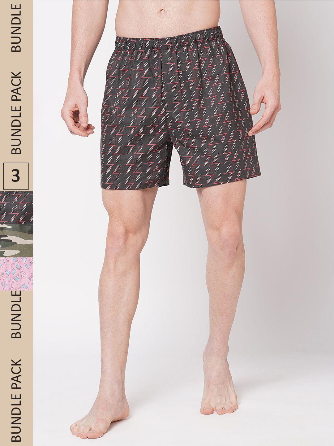 fitz men pack of 3 printed cotton boxers aw22-so-65pebkywpi-1796-m
