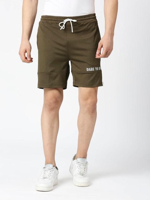 fitz olive slim fit sports shorts