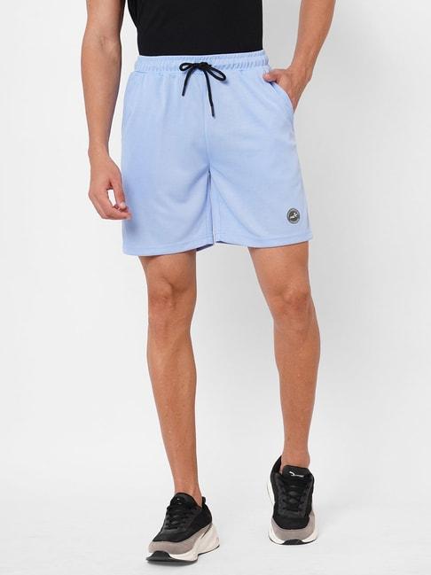 fitz sky blue regular fit shorts