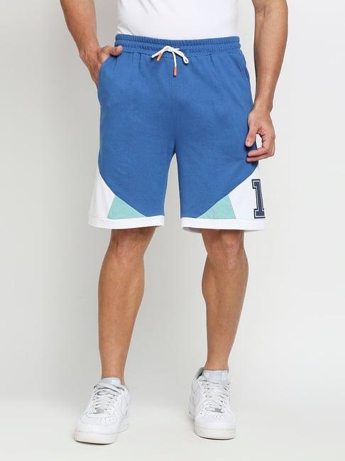 fitz blue slim fit shorts