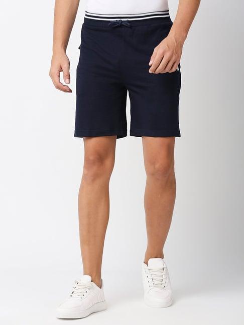 fitz dark navy slim fit shorts