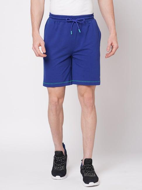 fitz indigo blue slim fit shorts