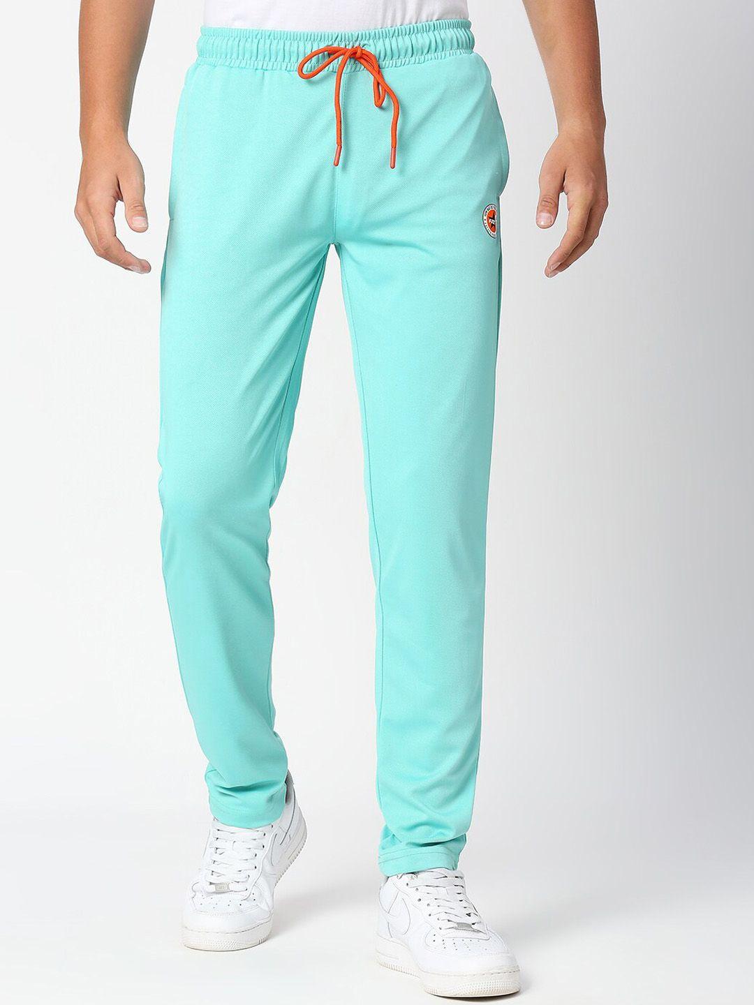 fitz men blue solid track pants