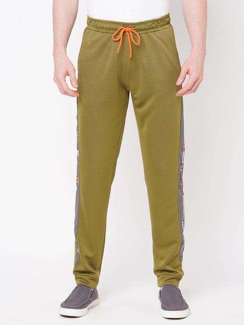 fitz olive slim fit printed running joggers