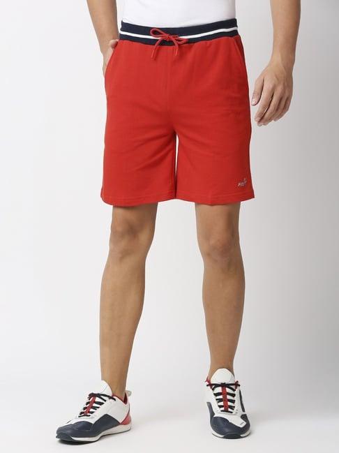 fitz red slim fit shorts
