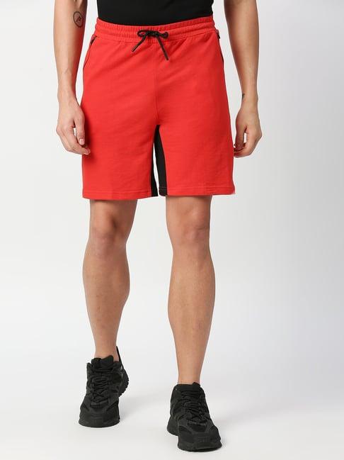 fitz red slim fit shorts