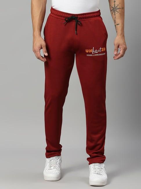 fitz red slim fit trackpants