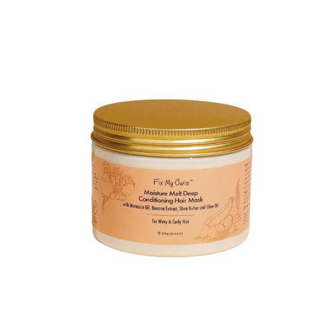 fix my curls moisture melt deep conditioning hair mask with maracuja oil, banana extract and shea butter for curly and wavy hair 300 g