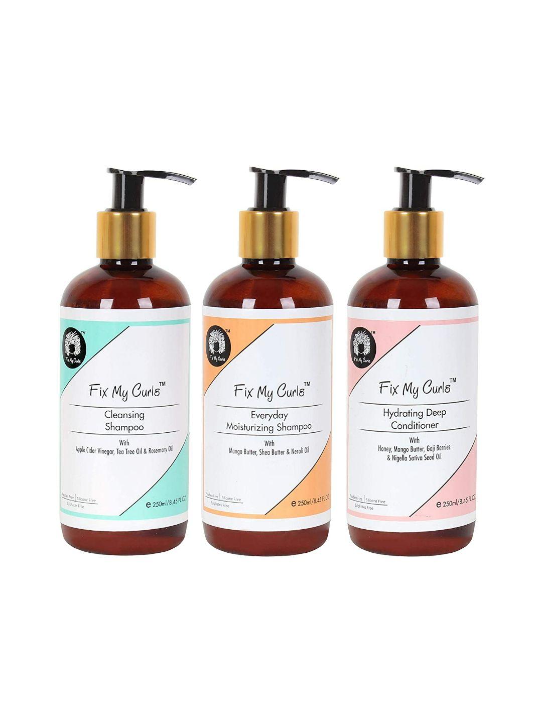 fix my curls wash day bundle for curly and wavy hair care kit