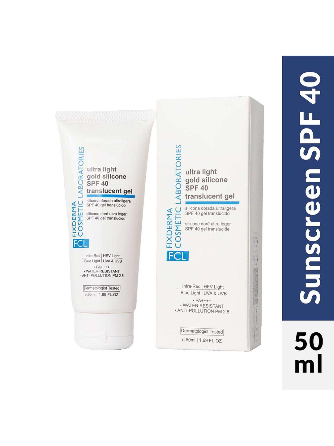 fixderma cosmetic laboratories ultra light spf 40 translucent gel - 50ml