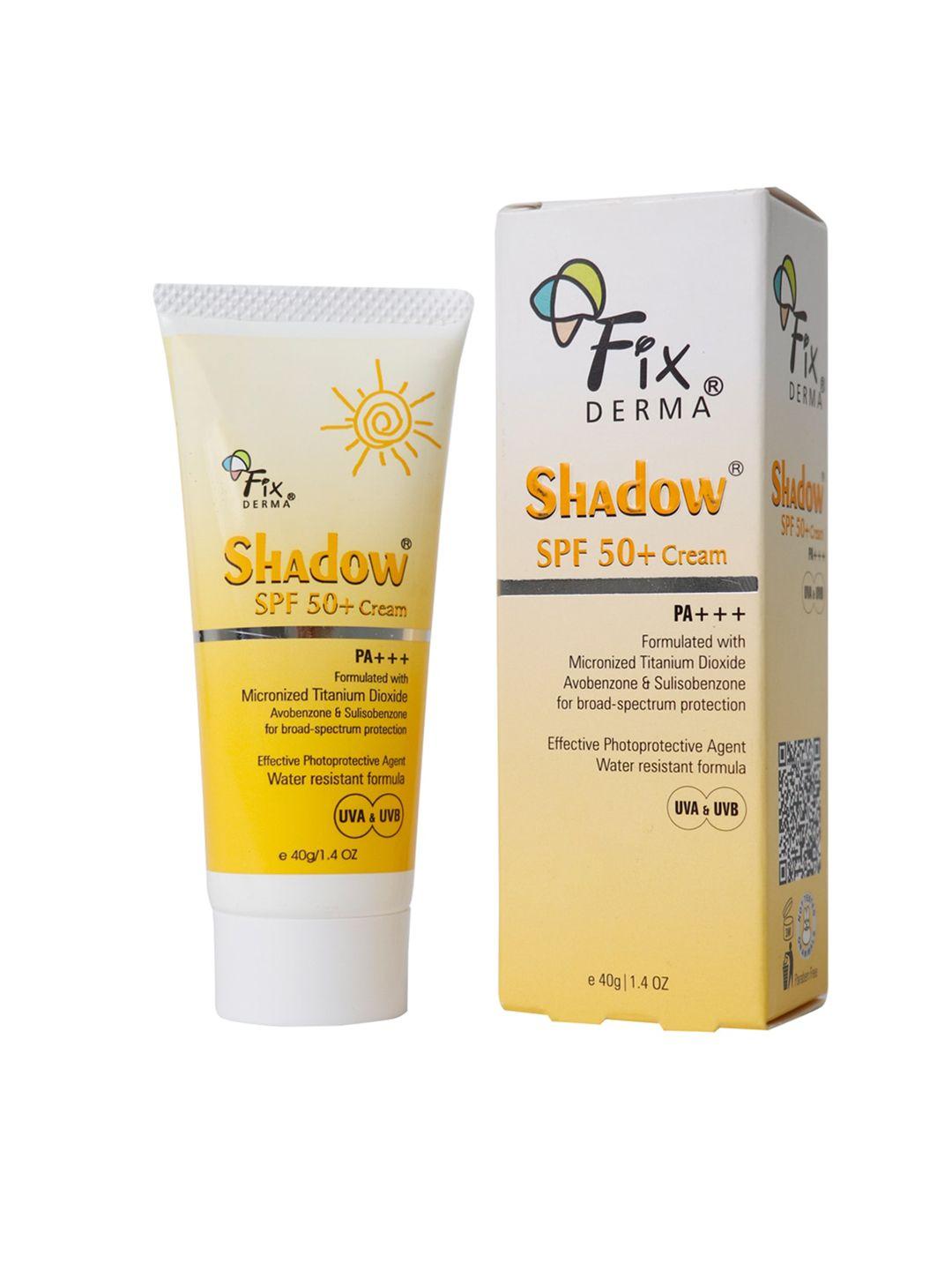 fixderma shadow sunscreen spf 50+ cream for dry skin with pa+++ protection - 40g