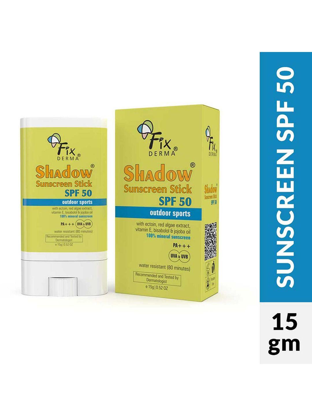 fixderma spf 50 water resistant shadow sunscreen stick with ectonin 15 g - blue