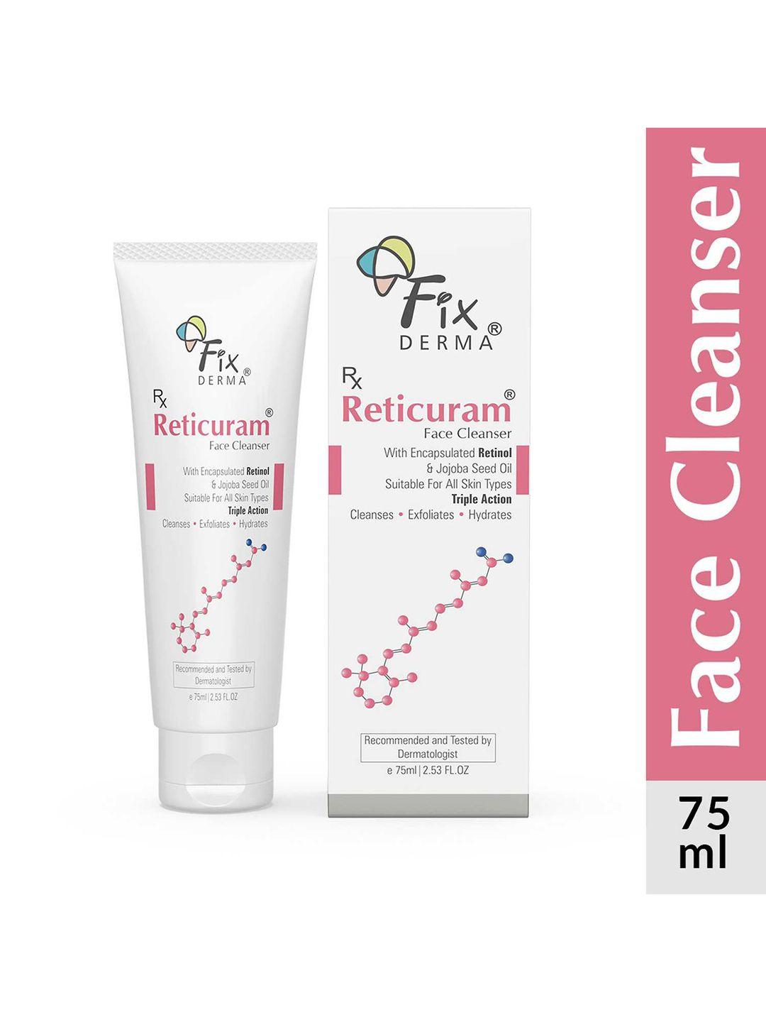 fixderma 0.5% retinol reticuram face cleanser with jojoba oil for all skin types - 75ml